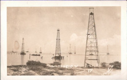 ! Fotokarte Ambrosio Cabimas, Maracaibo-See, Venezuela, Erdölförderung, Oil Wells, Bohrtürme, Photo - Venezuela