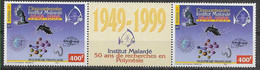 1999 POLYNESIE FRANCAISE 601A ** Tryptique Institut Malardé, Recherche, Insecte - Neufs