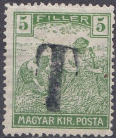 Hongrie 1919 Timbre Taxe De Nécessité Surcharge T (J23) - Portomarken