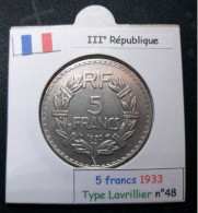 France 1933 5 Francs Type Lavrillier (réf Gadoury N°760) - 5 Francs