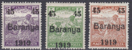 Hongrie Baranya 1919 N° 39-41 Moissonneurs    (J30) - Baranya