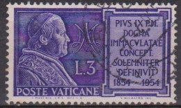 Année Mariale - VATICAN - Pape Pie IX - N° 194 - 1954 - Used Stamps