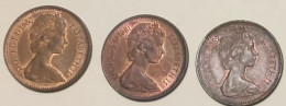 GRAN BRETAGNA 1 PENNY 1980-81-82 - 1 Penny & 1 New Penny