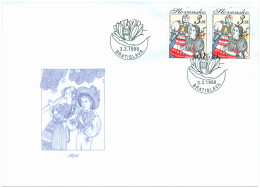 FDC 145 Slovakia Easter 1998 - Pasen