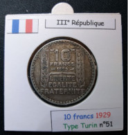 France 1929 10 Francs Type Turin (réf Gadoury N°801) En Argent - 10 Francs