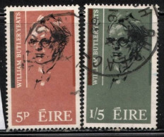 IRELAND Scott # 200-1 Used - William Butler Yeats A - Usati