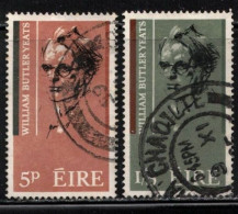 IRELAND Scott # 200-1 Used - William Butler Yeats B - Used Stamps