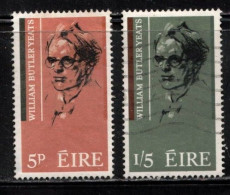 IRELAND Scott # 200-1 Used - William Butler Yeats C - Usados