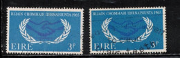 IRELAND Scott # 202 Used X 2 - International Cooperation Year - Gebruikt