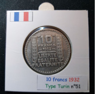France 1932 10 Francs Type Turin (réf Gadoury N°801) En Argent - 10 Francs