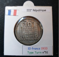 France 1933 10 Francs Type Turin (réf Gadoury N°801) En Argent - 10 Francs