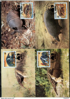 A51655)WWF-Maximumkarten Saeugetiere: Paraguay 4225 - 4228 - Cartoline Maximum