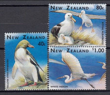 New Zealand 1996 (MNH) (Mi 1511-1513) - Yellow-eyed Penguin, Southern Royal Albatross, Great Egret - Collections, Lots & Series