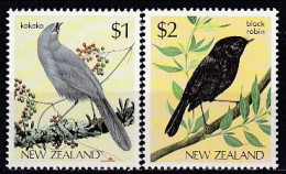 New Zealand 1985 (MNH) (Mi 971-972) - North Island Kokako (Callaeas Wilsoni), Black Robin (Petroica Traversi) - Collections, Lots & Series