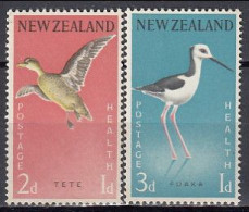 New Zealand 1959 (MNH) (Mi 386-387) - Grey Teal (Anas Gracilis), Pied Stilt (Himantopus Leucocephalus) - Collections, Lots & Series