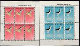 New Zealand 1959 (MNH) (Mi 386-387KB) - Grey Teal (Anas Gracilis), Pied Stilt (Himantopus Leucocephalus) - Collections, Lots & Series