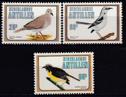 Neth Antilles 1980 (MNH) (Mi 429-431) - White-tipped Dove, Tropical Mockingbird, Bananaquit - Collections, Lots & Series