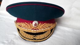 CASQUETTE GENERAL SOVIETIQUE ARMEE ROUGE JURISTE URSS USSR PEAKED CAP PARADE LEGAL EXPERT - Helme & Hauben