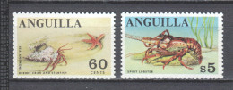 Anguilla 1967 Mi 28 + 31 MLH CRAB - LOBSTER  - Crostacei