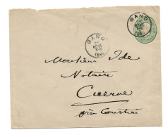 GAND 25 NOV 1890 Naar CUERNE 10 Ct ( Ronde Klep) - Briefe