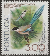 PORTUGAL 1976 Portucale 77 Thematic Stamp Exhibition, Oporto. Flora And Fauna - 3e Azure-winged Magpie FU - Usado