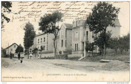 CHALINDREY Avenue De La République Voyagée Timbrée En 1904 - Chalindrey