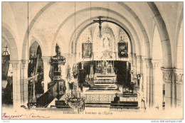 CORCIEUX Intérieur De L'église Dos Non Divisé Cliché Antéireur à 1903 Voyagée Timbrée En 1905 - Corcieux