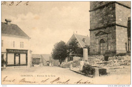 CORCIEUX Avenue De La Gare Pharmacie Dos Non Divisé Cliché Antérieur à 1903 Voyagée Timbrée En 1904 - Corcieux