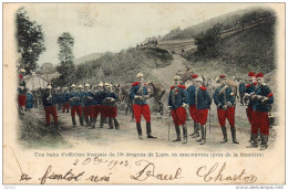 Provencheres Sur Fave Une Halte D'officiers Français Du 13 ème Dragons De Lure En Manoeuvre - Provencheres Sur Fave