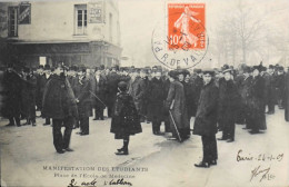 CPA - Paris 6ème - Manifestation Des Etudiants - Place De L'Ecole De Médecine Daté Paris 24.1.1909 - TBE - Betogingen