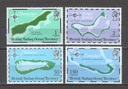 British Indian Ocean Territory BIOT 1975 Mi 82-85 MNH ISLANDS  - Britisches Territorium Im Indischen Ozean