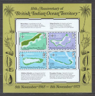 British Indian Ocean Territory BIOT 1975 Mi Block 2 MNH ISLANDS  - Territorio Británico Del Océano Índico