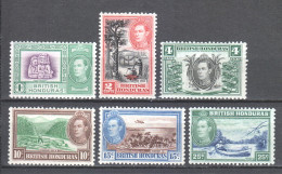 British Honduras 1938 Mi 112-113A-115-117-118-119 MLH  - Brits-Honduras (...-1970)