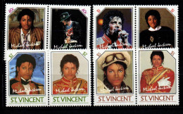 St. Vincent 1985 - Mi.Nr. 890 - 897 -  Postfrisch MNH - Michael Jackson - Sänger