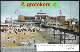 SCHEVENINGEN Gezicht Op Strand En Kurhaus 1903 Ed: Dr. Trenkler Co, Leipzig 18548 Ingekleurd - Scheveningen