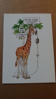 CPM ANIMAL GIRAFE DESSIN DOM LES ANIMOPHONES 3/5 PTT CARTOPHILIE 1998 IMP BIHET - Giraffes