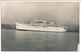 CPA Carte-Photo PAQUEBOT Félix Roussel Au Port à Marseille - Guerre D'Indochine - Viet Nam - Paquebots