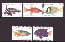 Suriname Republiek / Surinam Republic 869 T/m 873 MNH ** Fish Nature Animals (1979) - Suriname