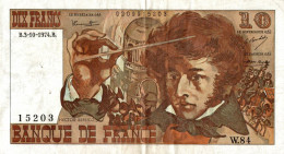 BILLET 10 FRANCS BERLIOZ DE 1974 - 10 F 1972-1978 ''Berlioz''