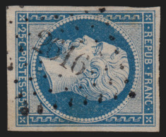 N°10, Présidence 1852, 25c Bleu, Oblitéré PC 2616 QUINTIN Côtes Du Nord - TB - 1852 Luis-Napoléon