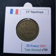 France 1952 20 Francs Type Guiraud (réf Gadoury N°865) - 20 Francs