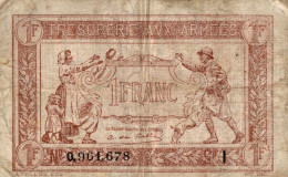 BILLET TRESORERIE AUX ARMEES 1 FRANCS I - 1917-1919 Army Treasury