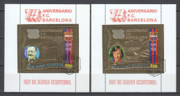 Equat Guinea 1974 Mi Blocks 136-137 SOCCER - FC BARCELONA  - Clubs Mythiques