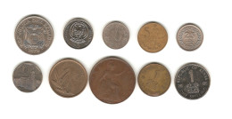 451/ Lot  : 10 Monnaies : Equateur - Rwanda - Danemark - Ethiopie - Pakistan - Cuba - Belgique - G. Bretagne - Kenya - Verzamelingen & Kavels