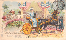 FRANCE - Nice - Carnaval - Illustration Bataille De Fleurs - Carte Postale Ancienne - Carnival