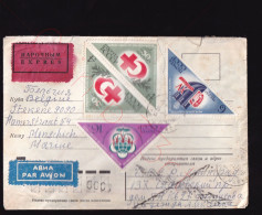 CCCP - Briefomslag Van Leningrad Naar Brussel - PAR AVION - 27 Augustus 1973 - Briefe U. Dokumente