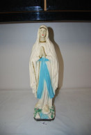 E1 Ancien Objet Religieux - Dévotion - Sculpture La Vierge - Plâtre - Religious Art