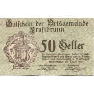 Billet, Autriche, Ernstbrunn, 50 Heller, Blason 1921-01-31, SPL Mehl:FS 183a - Oesterreich