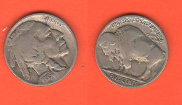 America Five Cents 1935 Indian Head Nickel USA Buffalo 5 Cents - 1913-1938: Buffalo