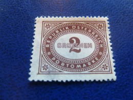 Republik Osterreich - Portomarke - Val 2 Goschen - Brun - Non Oblitéré - Année 1907 - - Revenue Stamps